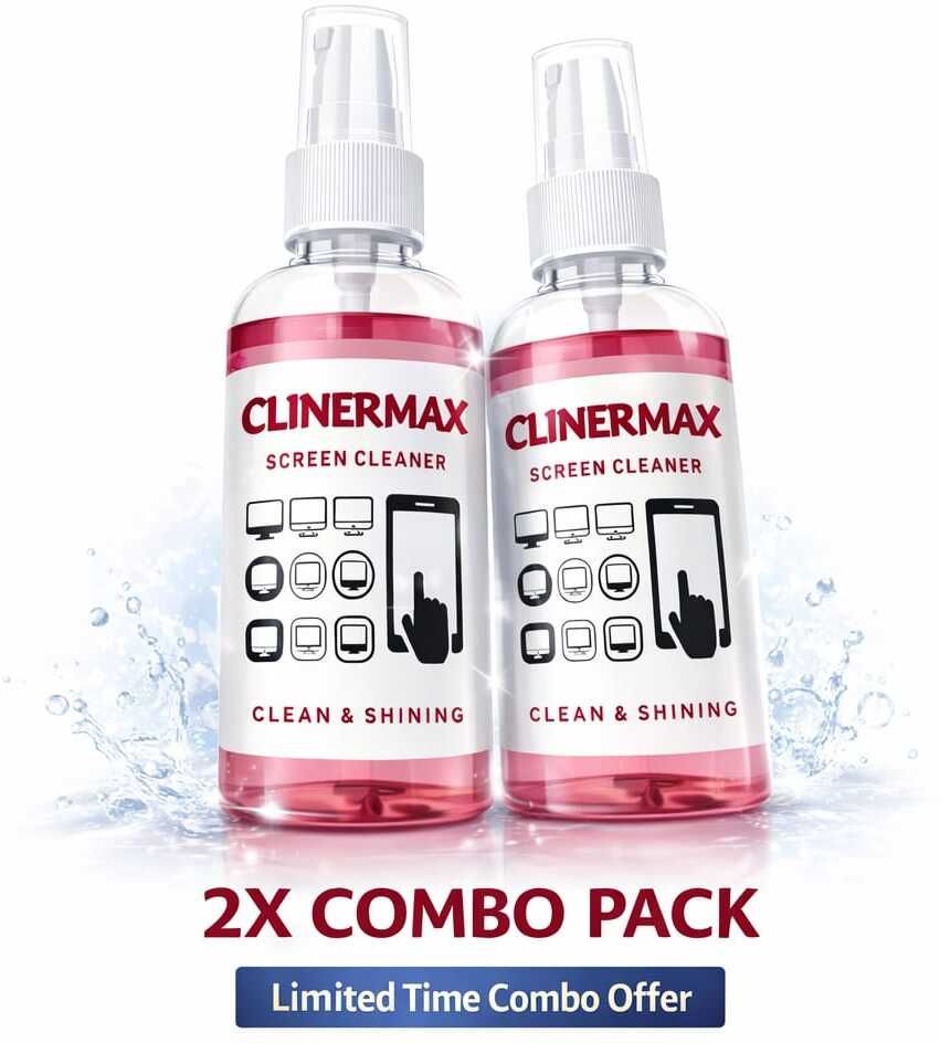 Clinermax Screen Cleaner Combo 2x Spray | Streak-Free Multi-Device mobile, laptops LED TVs Lens Cleaner-image-22