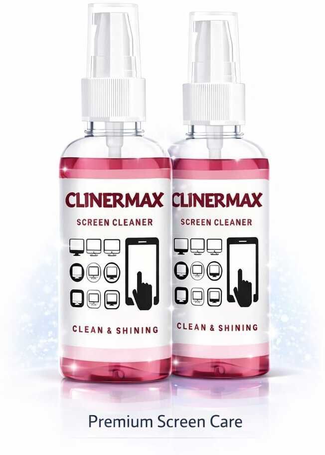 Clinermax Screen Cleaner 2x Combo | Streak-Free Multi Device Spray with Microfiber Cloth Lens Cleaner-image-47