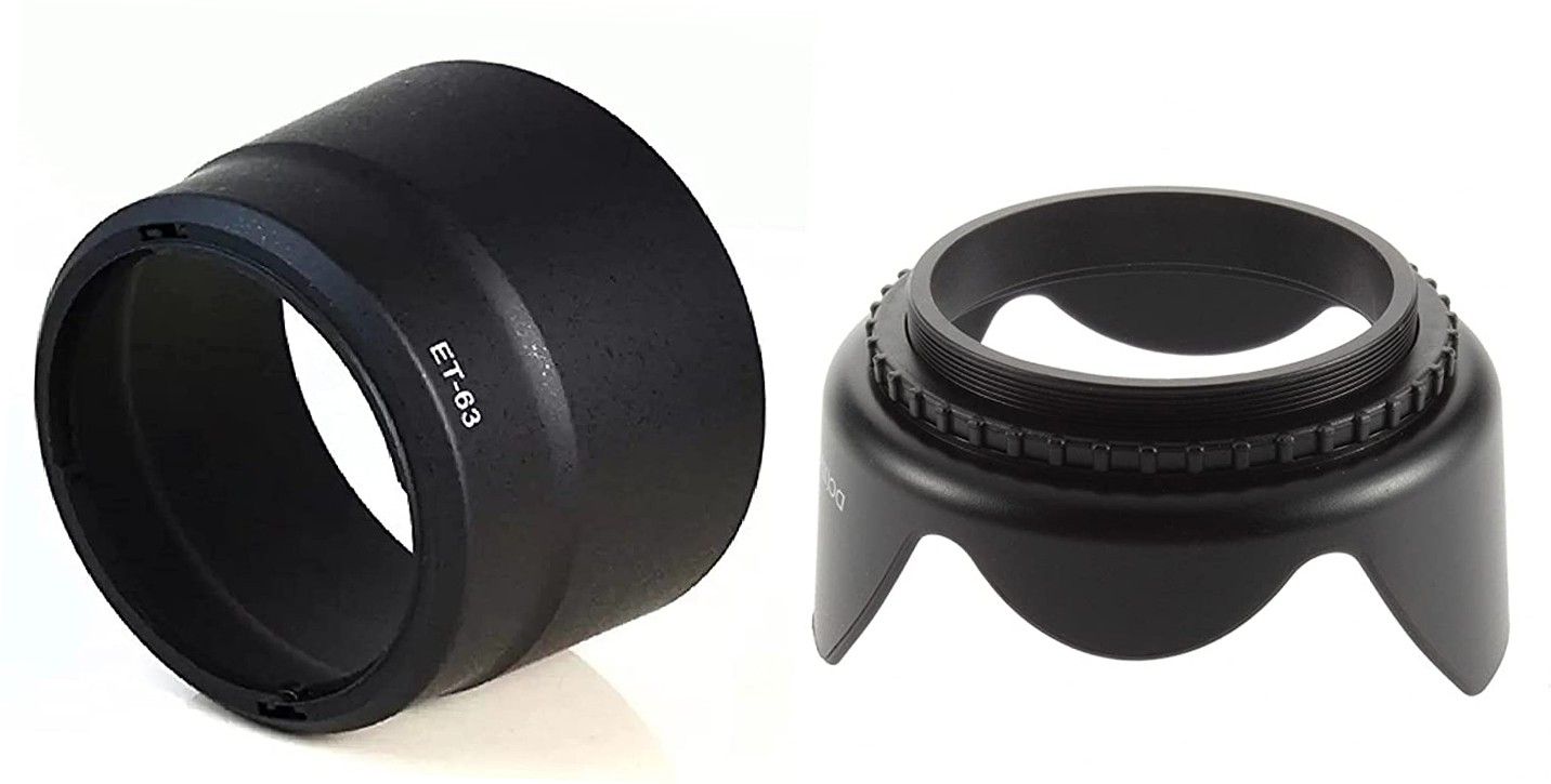 FND Hood for Camera Lens, Made ABS,58MM Flower Hood for Canon 18-55 & ET 63 HoodLens Hood-image-7