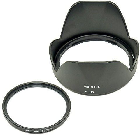 MILLETS HB-N106 Lens Hood with 55mm uv for nikon 18-55mm f/3.5-5.6G VR AF-P DX Lens Hood-image-27