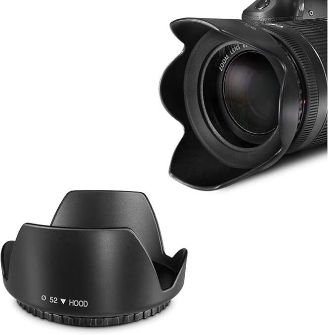 SUPERNIC 52mm Tulip Flower Lens Hood for Nikon D3300 D3200 D3100 D5500 D5300 D5200Lens Hood-image-45