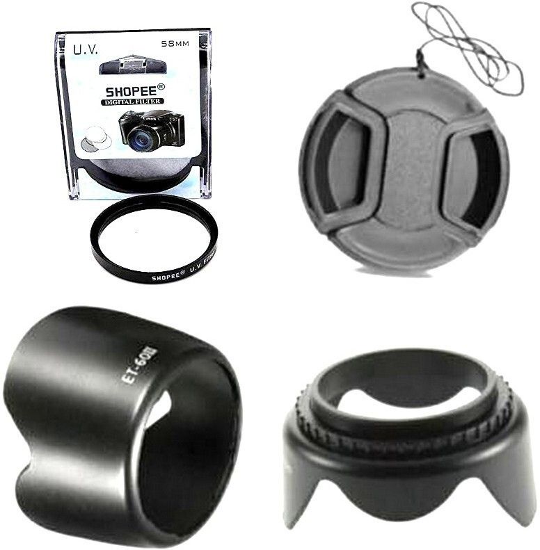 MILLETS 58mm Camera Flower Lens Hood for Canon Eos Camera Lens Et 60 R Lens Hood-image-45