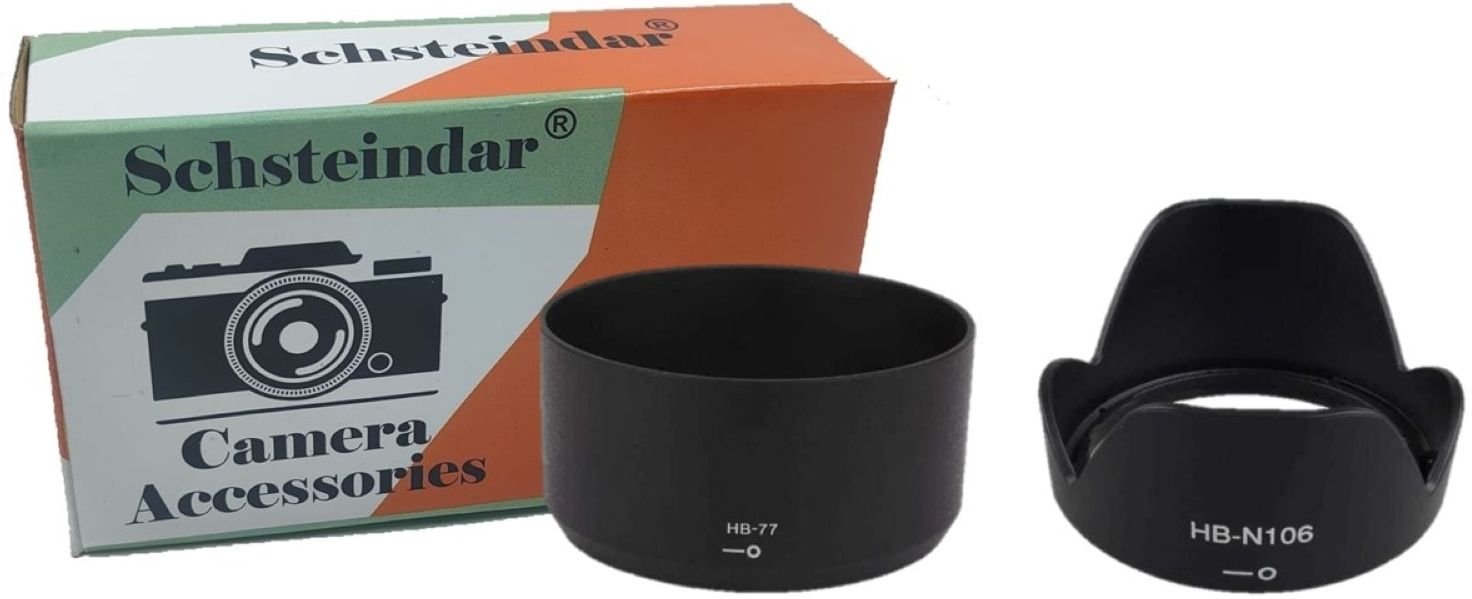 Schsteindar COMBO HB77 & HB-N106 lens hood for af-p 18-55mm & 70-300mm lens combo offerLens Hood-image-41