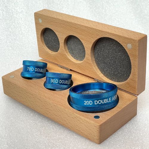 Deepindustries 20D + 78D + 90D Double Aspheric Combo Pack | Blue Ophthalmic Diagnostic Set Standard Prime Lens-image-33