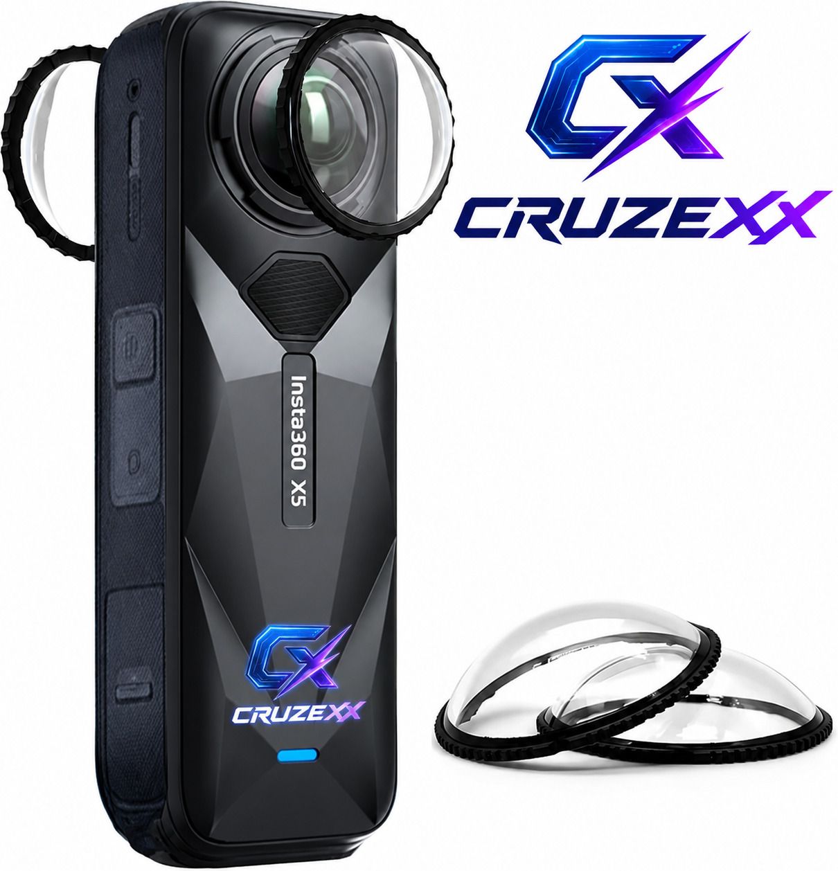 Cruzexx Protector Guard for Insta 360 OneX5 Fisheye Prime Lens-picture-10