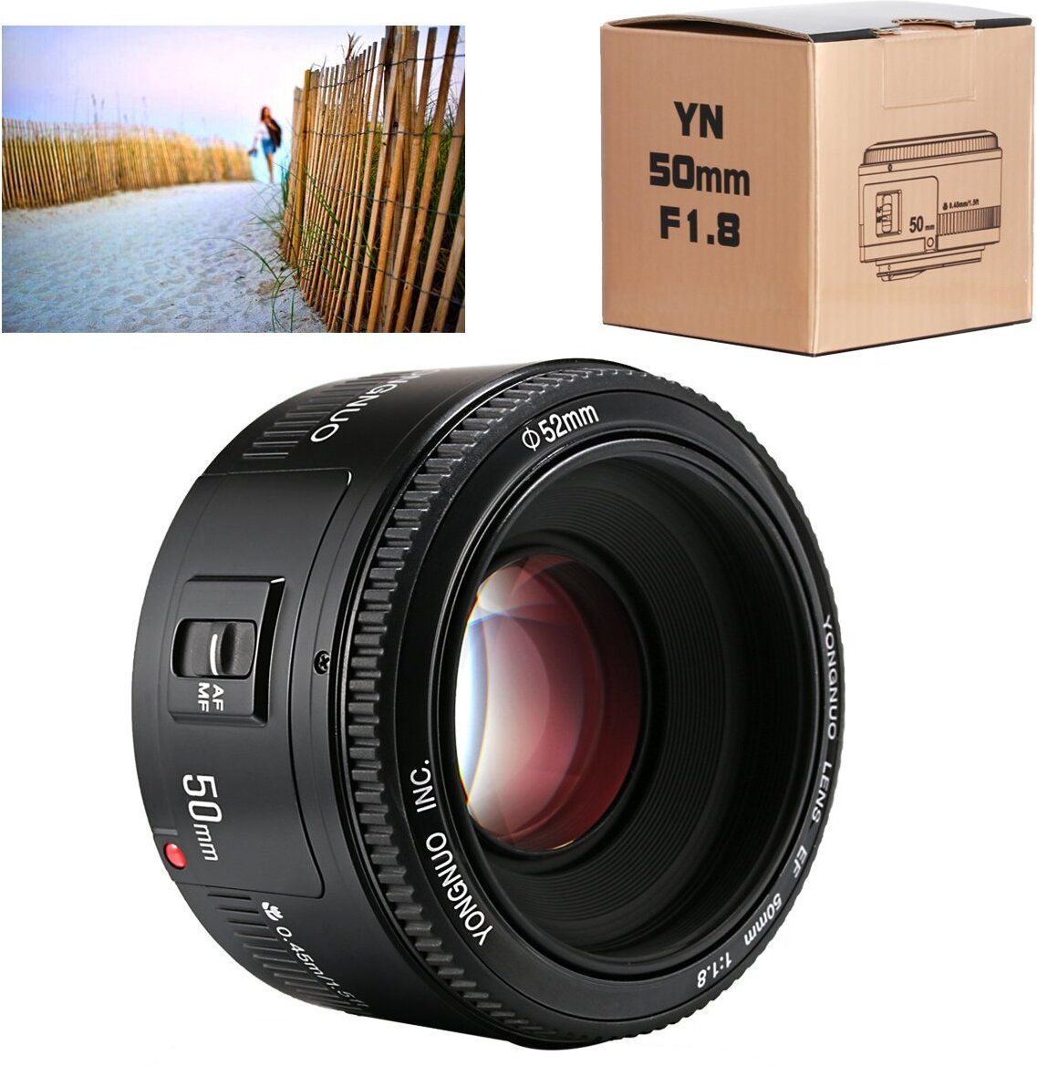Yongnuo YN 50mm F/1.8 1:1.8 Standard Prime for Canon Rebel Digital Camera Works Well with Almost All Canon DSLR Cameras Standard Prime Lens-image-43