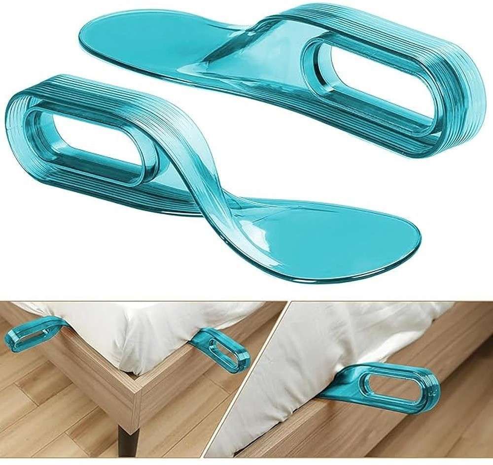 wishlist 2-in-1 Mattress Lifter & Bedsheet Tucker Tool (2 Pack) | Bed Making Tool for Elderly, Pregnant Women, Back Pain Non-magnetic Line Level-picture-11