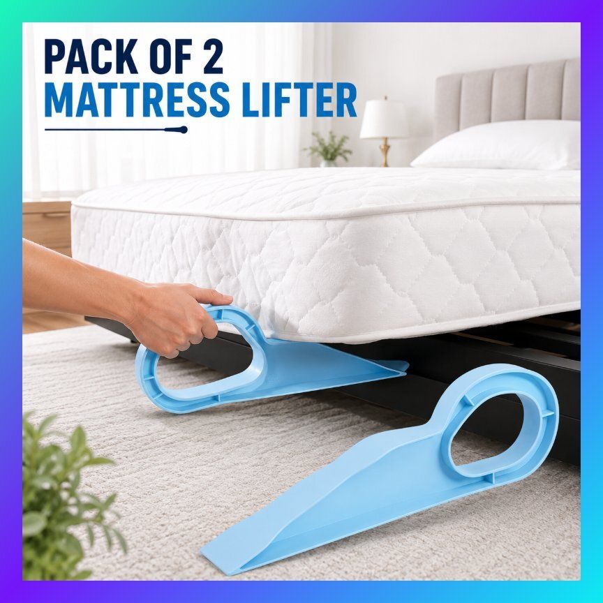dealoma Pack of 2 Mattress Tucking Tool Organizer Home Accessory Utility Tool 64 Pack of 2 Mattress Lifter for Plastic Strong Handle Home Utility Tool Magnetic Line Level-picture-15