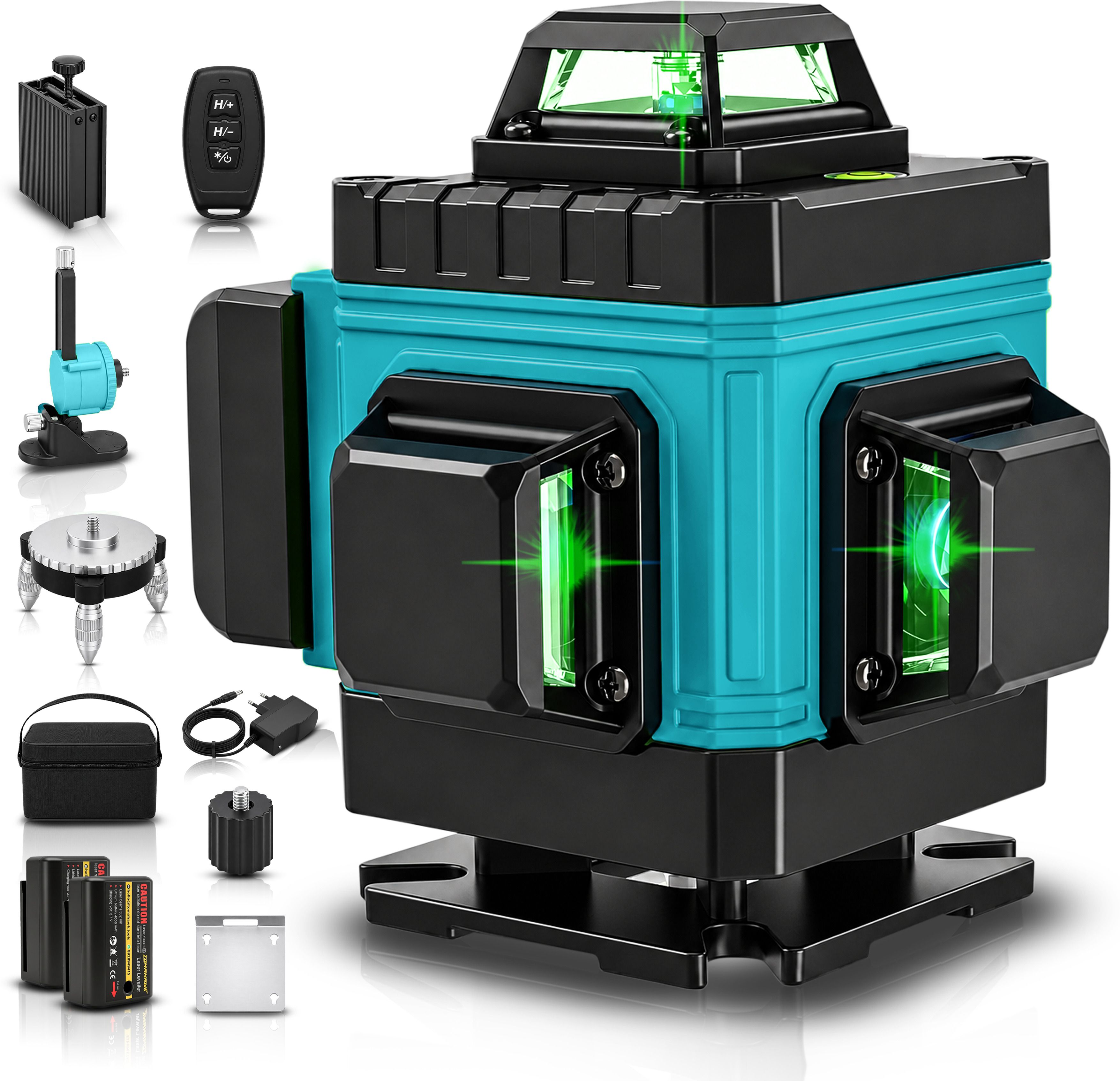 tomahawk KON-1288 |16 Lines,4x360° 4D Green Cross Line Professional Laser & Remote Controller| Non-magnetic Line Level-picture-15