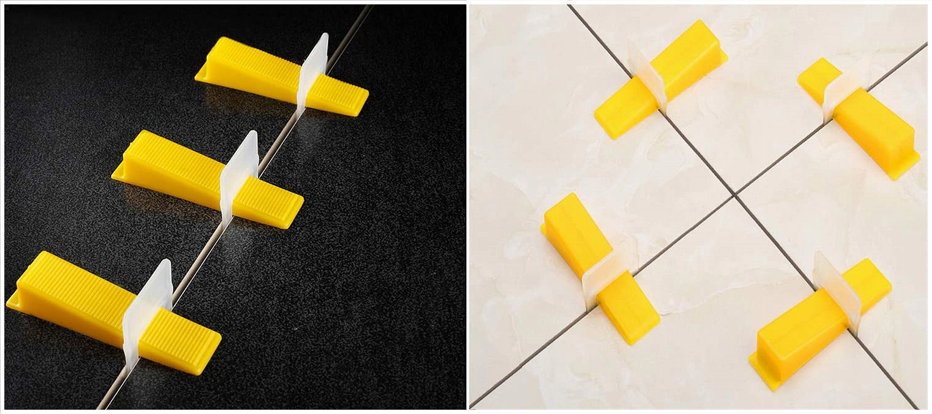 Tile leveling system 3MM Clip 50PC and 50PC Yellow Wedge combo Non-magnetic Line Level-image-35