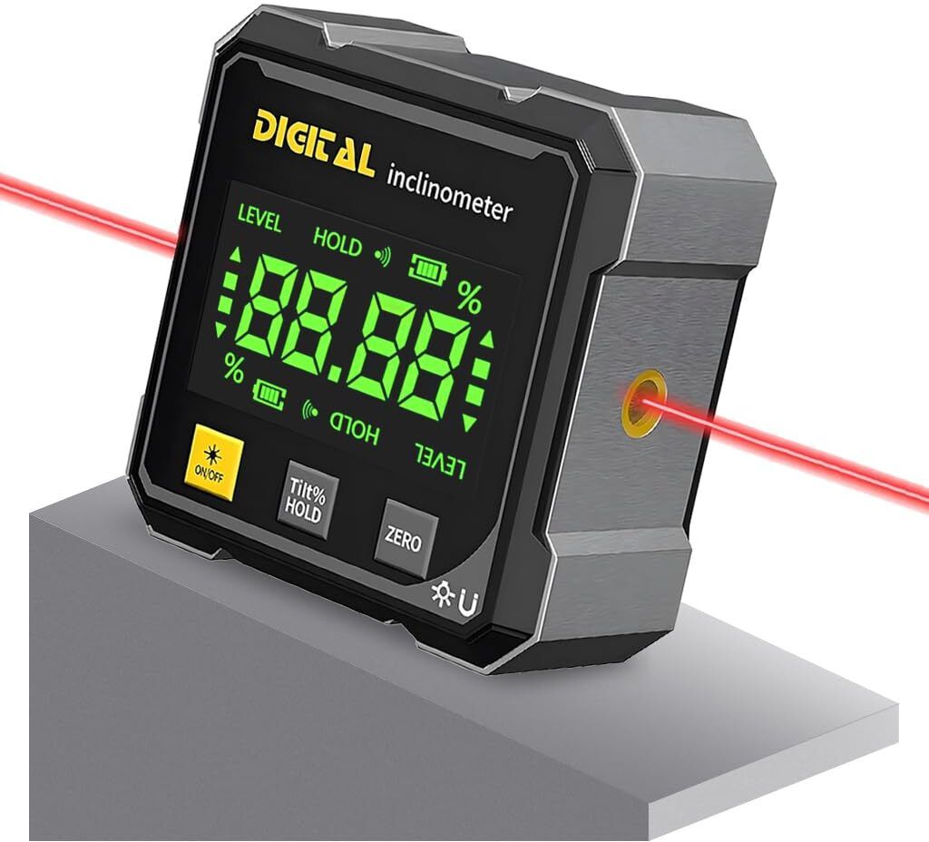 Digital Angle Finder With Laser Level Digital Angle Finder with Laser Level and Magnetic Cube Inclinometer Magnetic Inclinometer Level-image-28