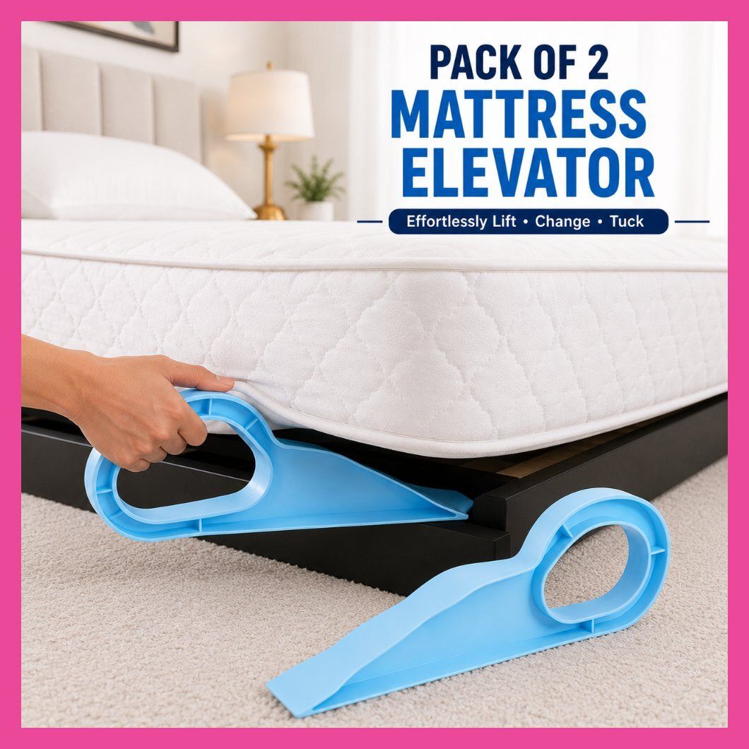 Pack of 2 Mattress Helper Heavy Mattress Flat Wedge Utility Tool 159 Pack of 2 Mattress Lifter for Flat Wedge Universal Fit Home Utility Tool Magnetic Line Level-image-12