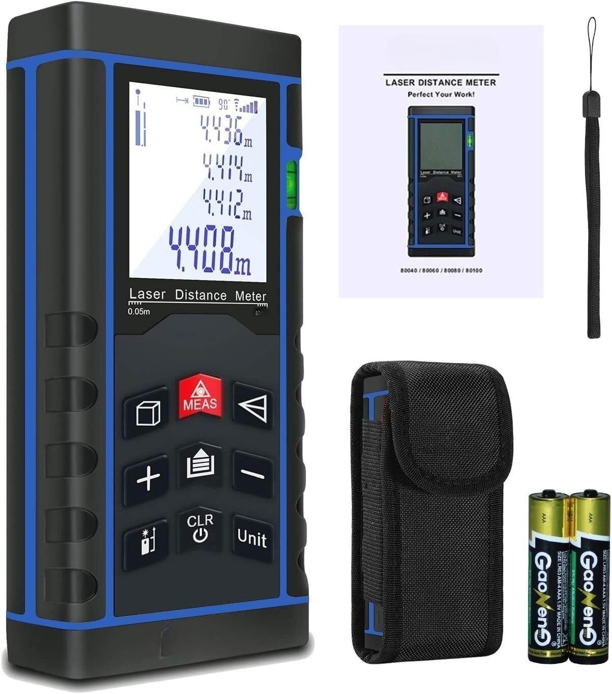 real instruments 120M Professional Laser Distance Meter with Waterproof Design & LCD Display LDM-120 Non-Magnetic Digital Level Gauge Non-magnetic Electronic Level-picture-43