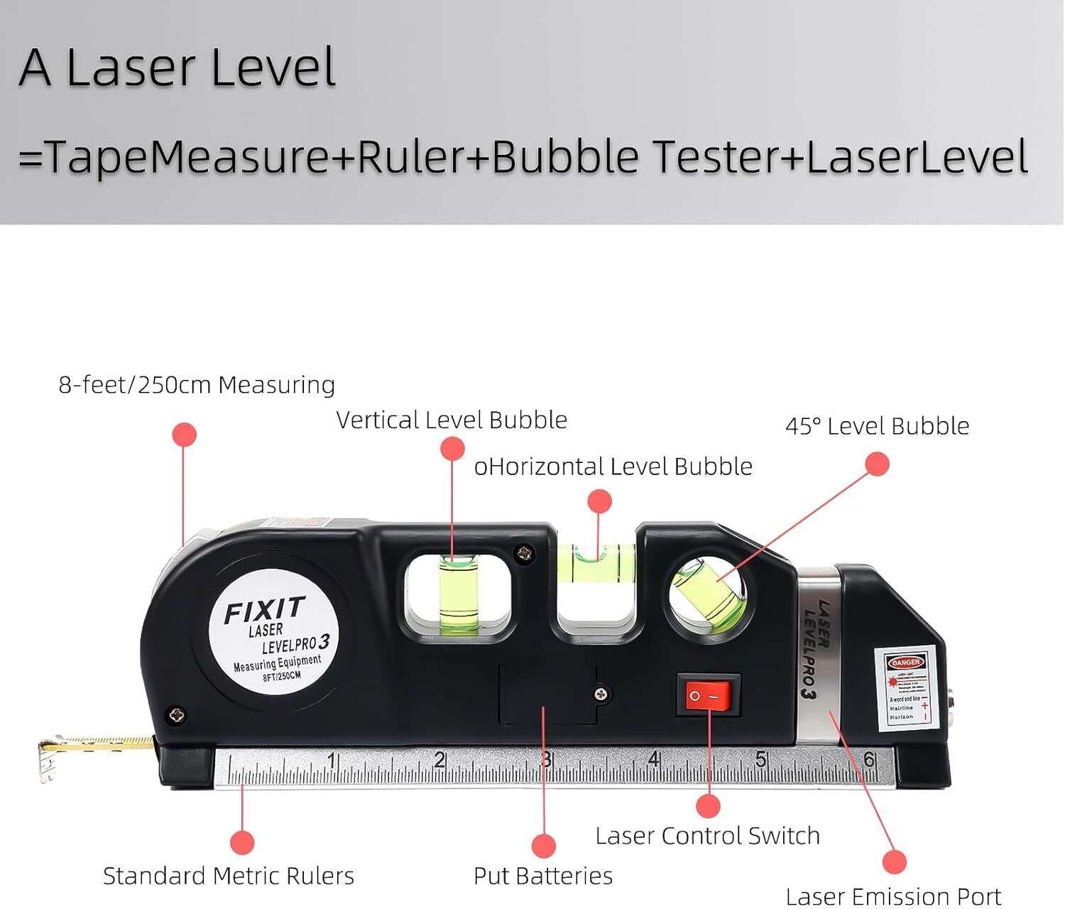 d+one LevelMaster Pro 3D 06 LevelMaster Pro 3D 06 Non-magnetic Carpenter's Level-picture-23