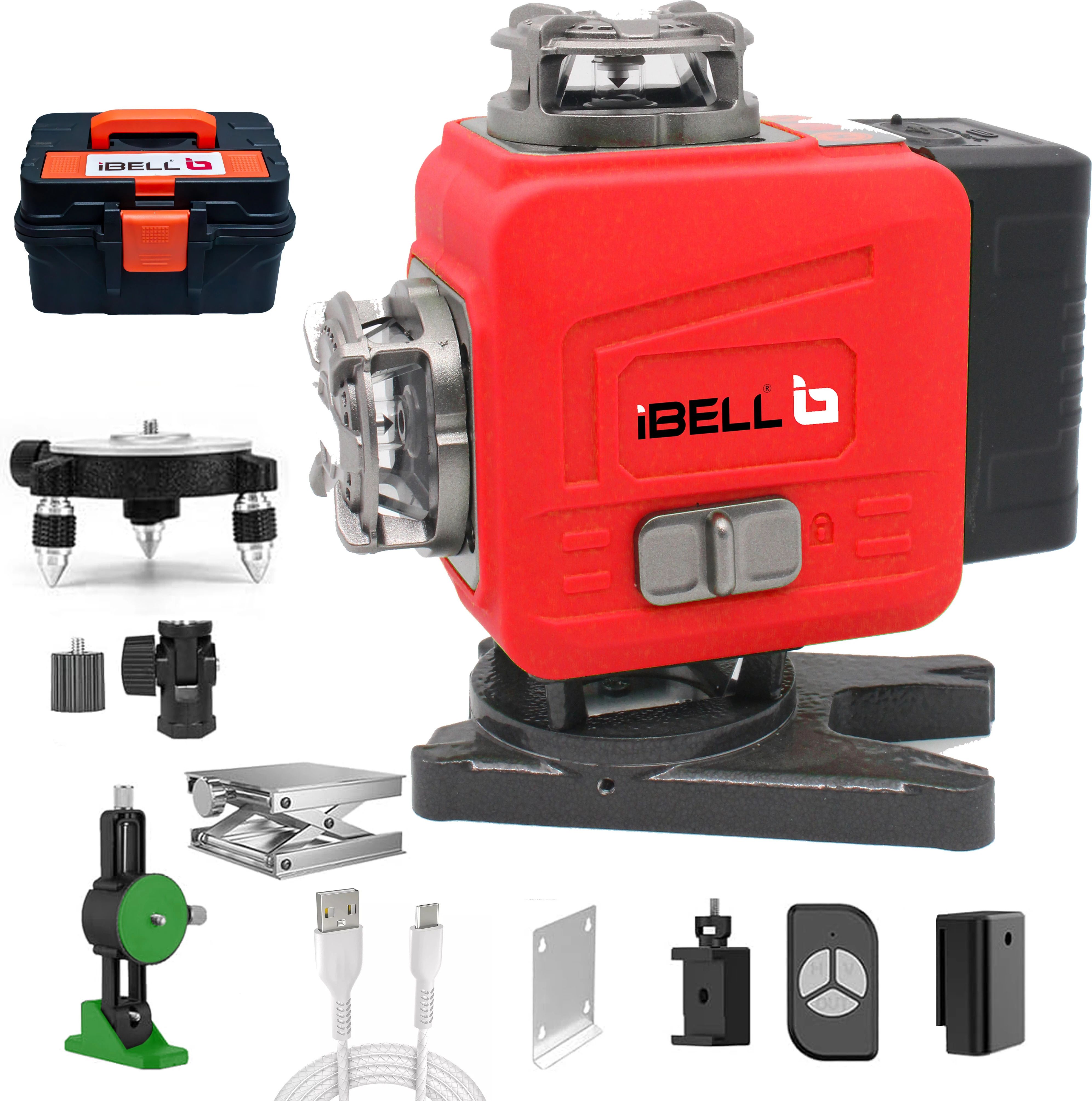 IBL LL5-16, 16-Line Green Beam Self-Leveling Laser Level, 25m, ±1mm Accuracy, 8 Horizontal & 8 Vertical Lines,Class II,Pulse Mode,Tripod Compatible, 2 Batteries Magnetic Engineer's Precision Level-image-11
