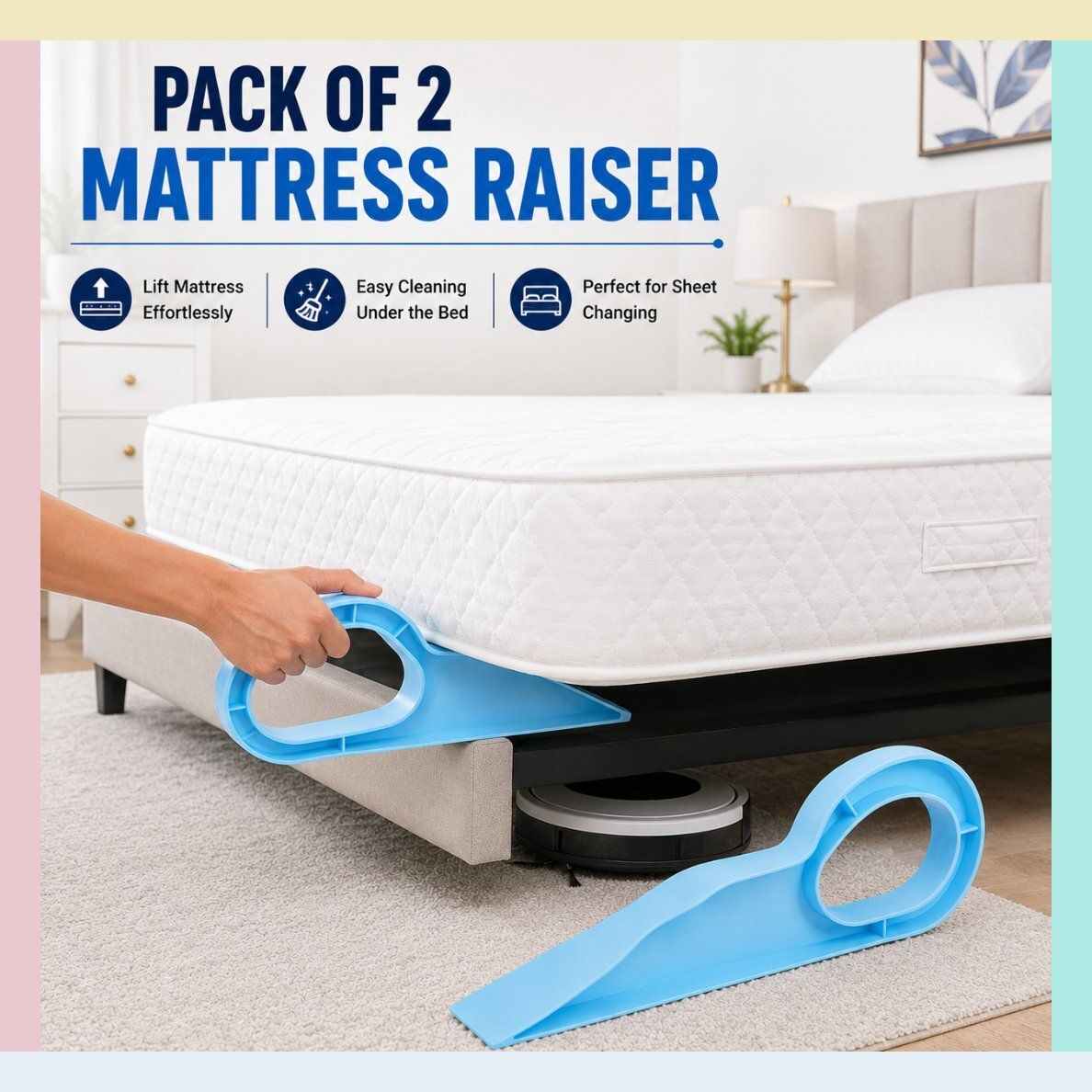 Pack of 2 Bed Sheet Tucker Home Use Durable Utility Tool 548 Pack of 2 Bed Sheet Tucker Home Use Durable Utility Tool 548 Magnetic Line Level-image-5
