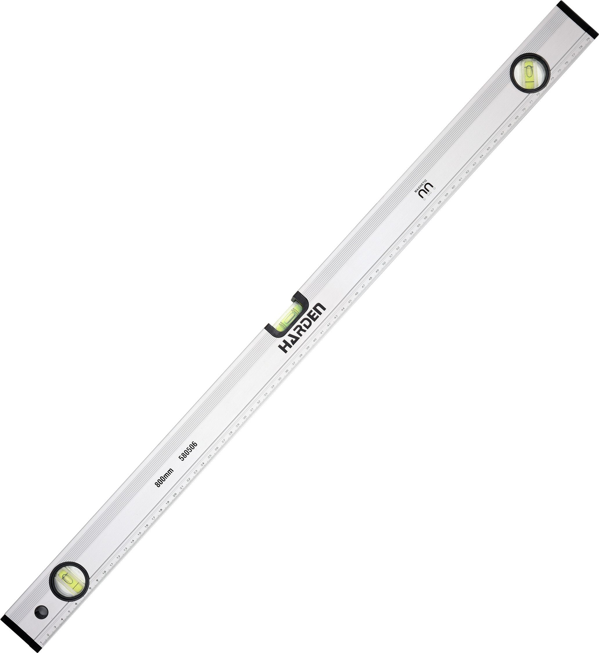 800mm (80cm) Three Vials Spirit Level with Bottom Magnetic Design and Aluminium Body - 580506 Magnetic Torpedo Level-image-30