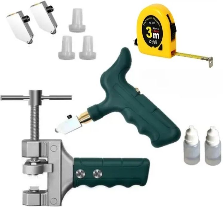Glass Cutter Tool - Ceramic Tile Opener, 2 in 1 Hand Grip Tile Breaking Divider Lever Tool-image-27