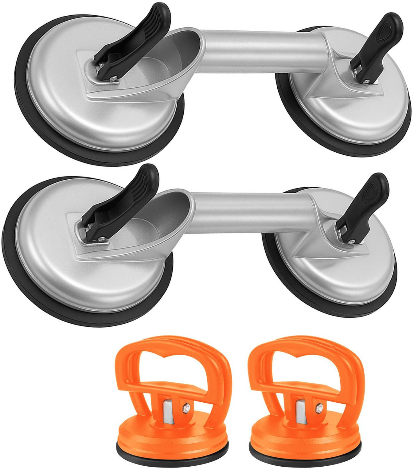 Double Claw Vacuum Suction Cup and Glass Tiles Mirror Lifting Gripper (2 Pack) Lever Tool-image-39