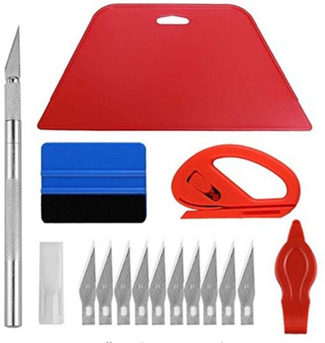 serplex All Purpose Wallpaper Car Wrap Tint Glass Film Scraper Tool Kit with Smoother Power & Hand Tool Kit-picture-9