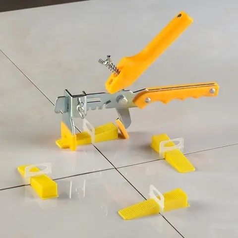 tilfixer NEWHENDTOOLS Tile Leveling System Wedges And Clip Set (100+100 Pcs+1pis plyar) Lever Tool-picture-23