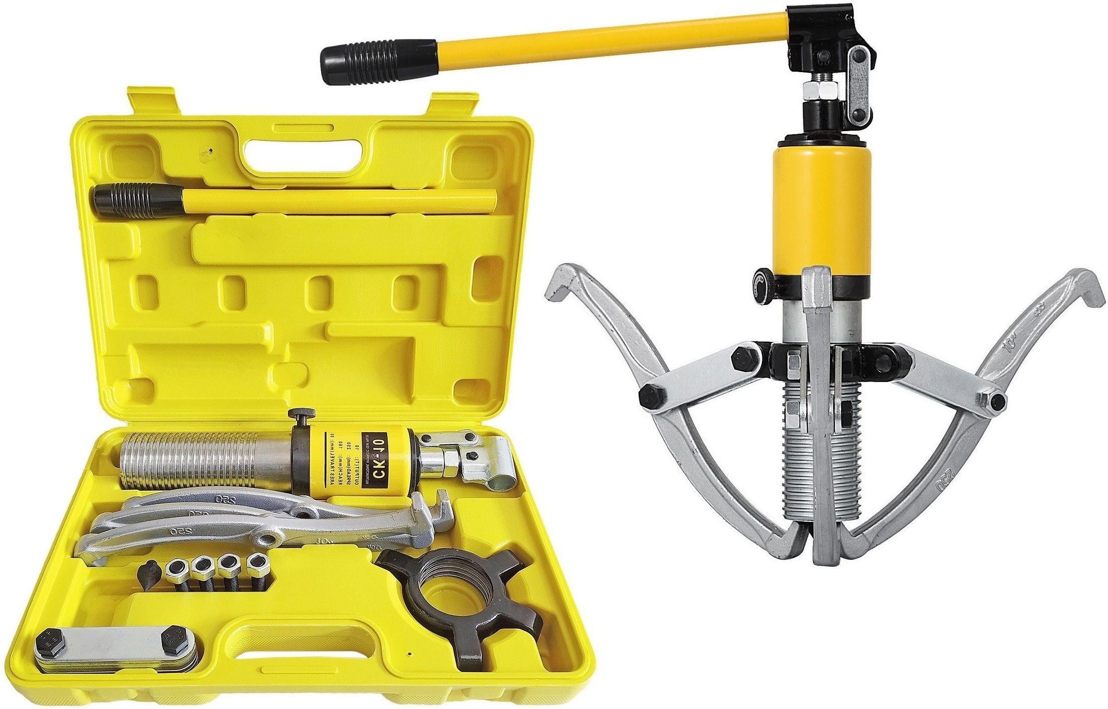 inditrust new YL-10T Hydraulic pullers 3 Jaw Gear, Wheel Bearing Hub Removal Tool Lever Tool-picture-21