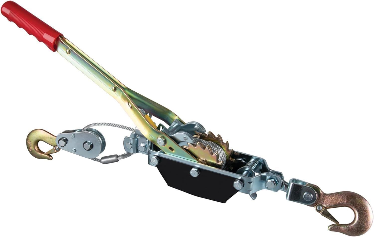 dytools 2 Ton Wire Rope Ratchet Hand Power Puller Winch Goods Lever Tool-picture-20