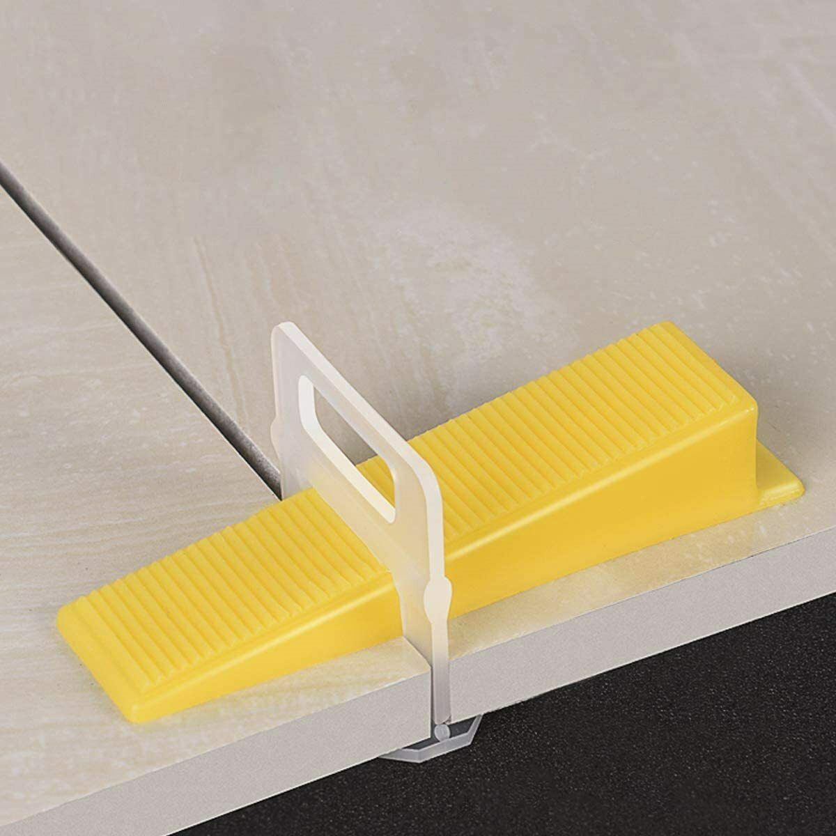 godavari New 100 +100 Pcs Tile Leveling System Wedges And Clip Set Non-magnetic Line Level-picture-23