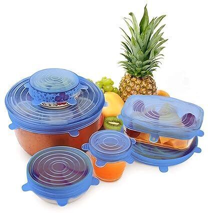 ablue clipper Silicone Suction Lid-bowl Pan Cooking Pot Lid (pack of 6) 9 inch Lid Set, Pack of 6-picture-32