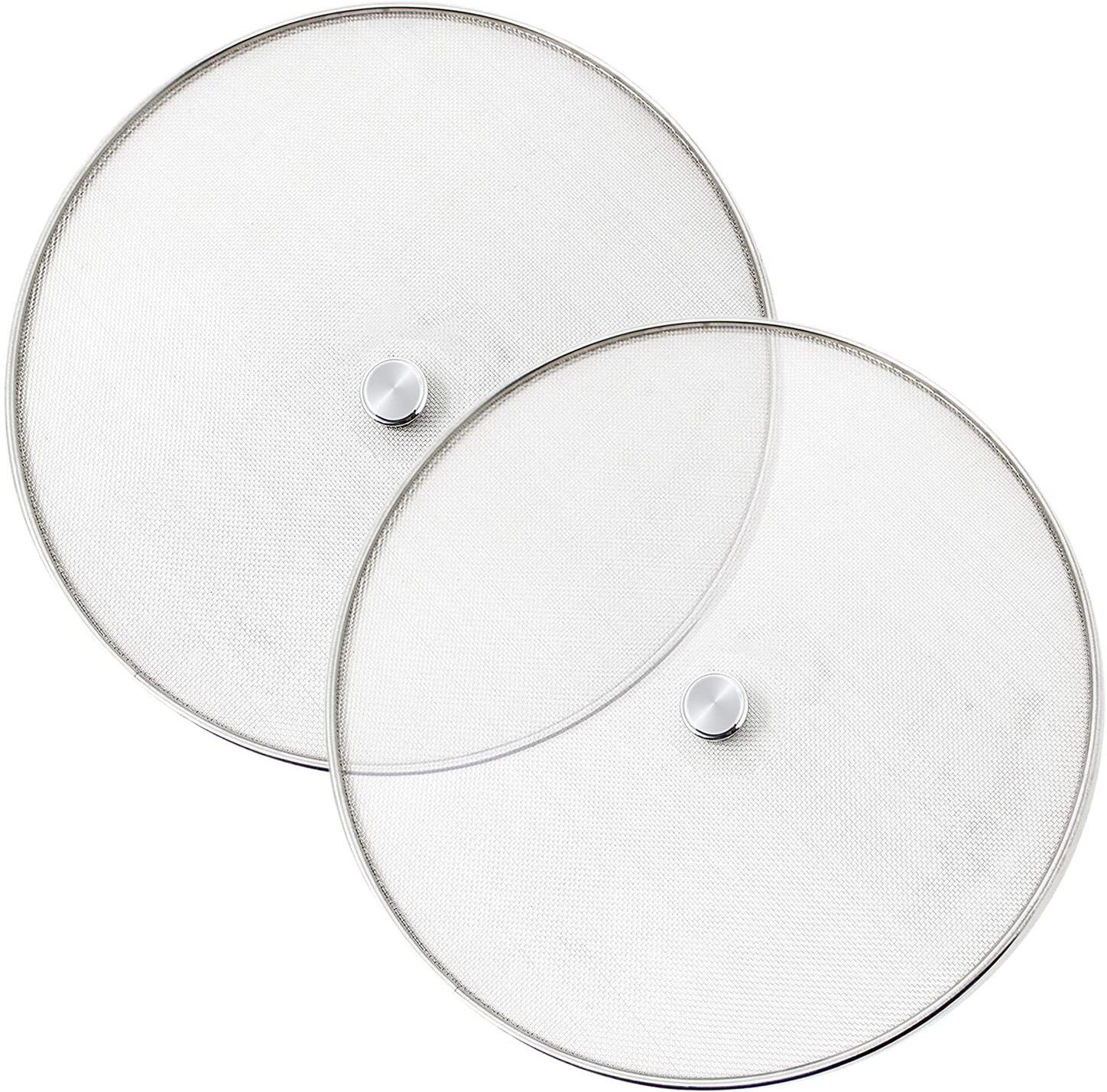 Stainless Steel Food Cover Milk Cover Net Lids Jali Multipurpose 10 inch Lid, Pack of 2