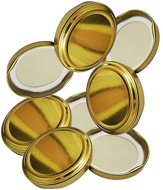 Metal Lug Cap Lid for Glass Jar, 12 pcs, 63 mm, Gold MATKA & hexagon Lid Set 63 inch Lid Set-image-22