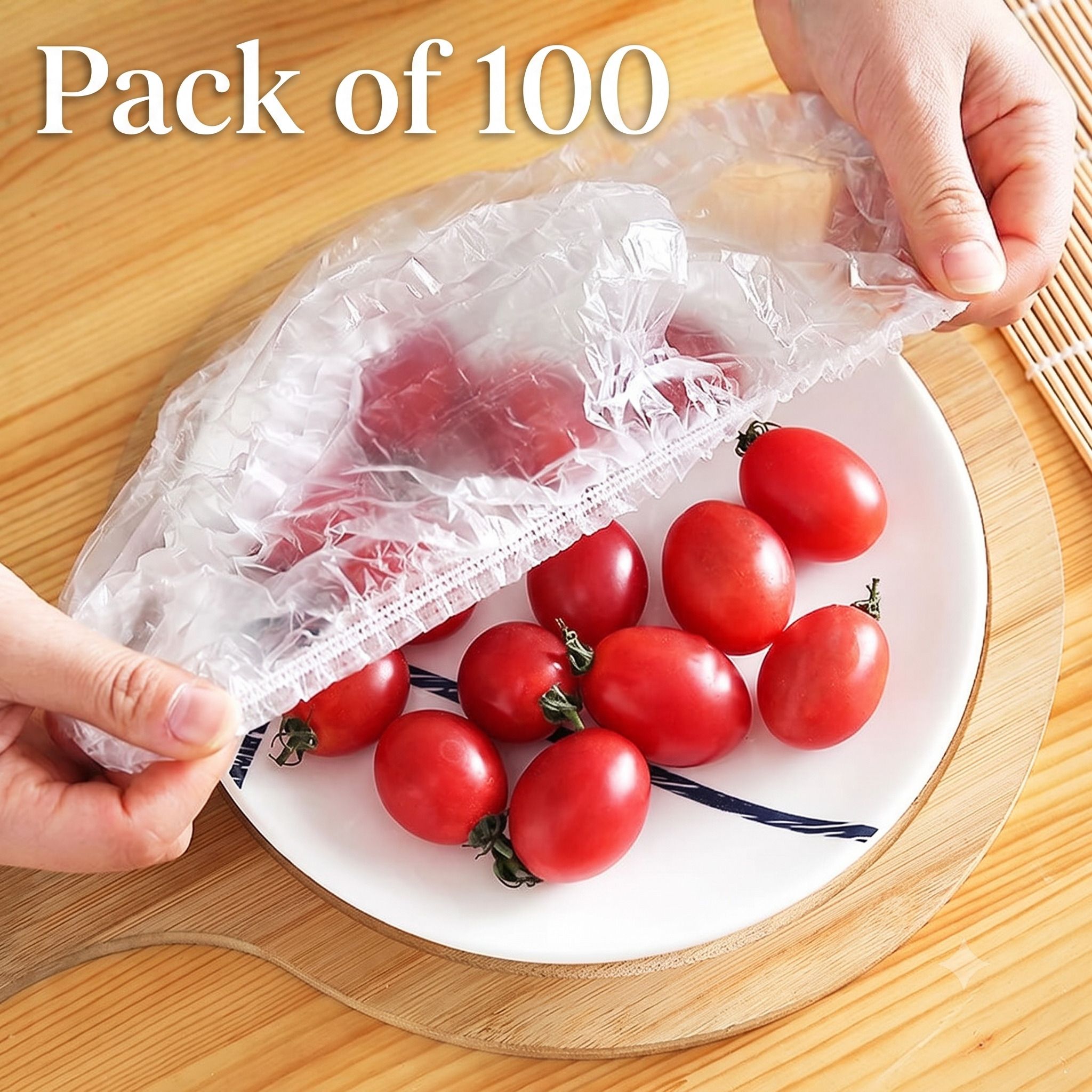 Elastic Food Storage Cover for Fridge Reusable Bowl Cover Reusable Bowl Cover 20 inch Lid, Pack of 100-image-32