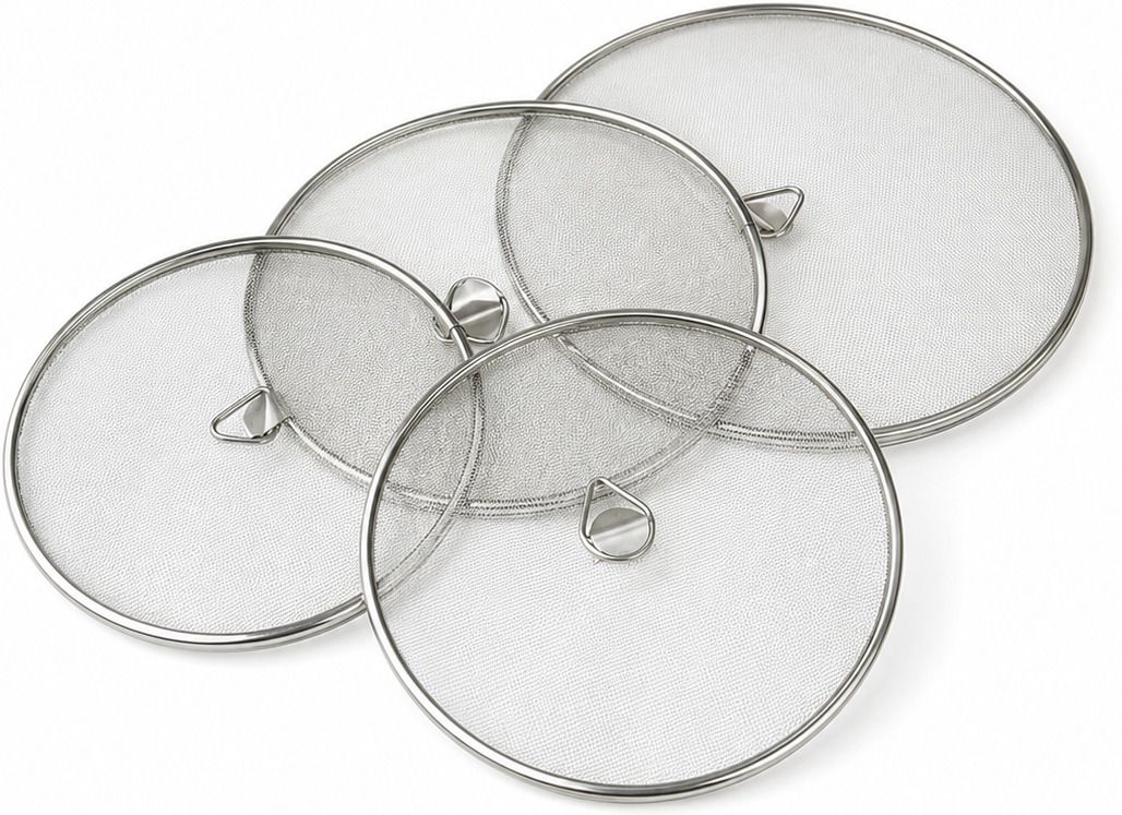 Stainless Steel Splatter Screen & Food Cover Set of 4 0 inch Lid Set, Pack of 4-image-47