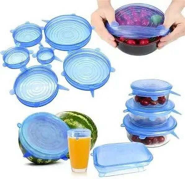 Silicone Stretch Lids 6 pcs Set 3 inch, 4 inch, 5 inch, 6 inch, 7 inch, 8 inch Lid, Pack of 6-image-45