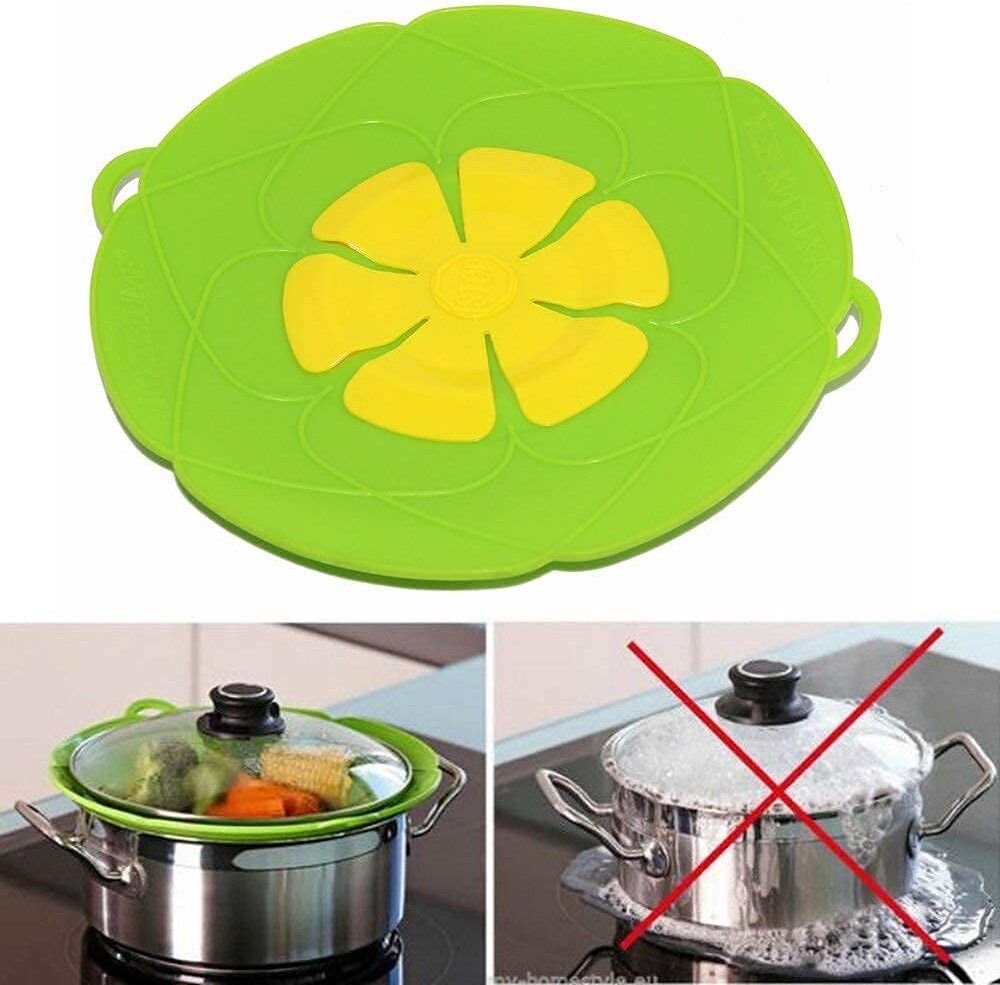 Flexible Silicone Pots Spill Stopper Lid Cover 4 inch Lid, Pack of 1-image-21