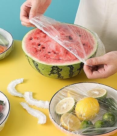Pack of 100 Pcs Disposable Food Cover Elastic Lid for covering Food 15 inch Lid Set, Pack of 100-image-1