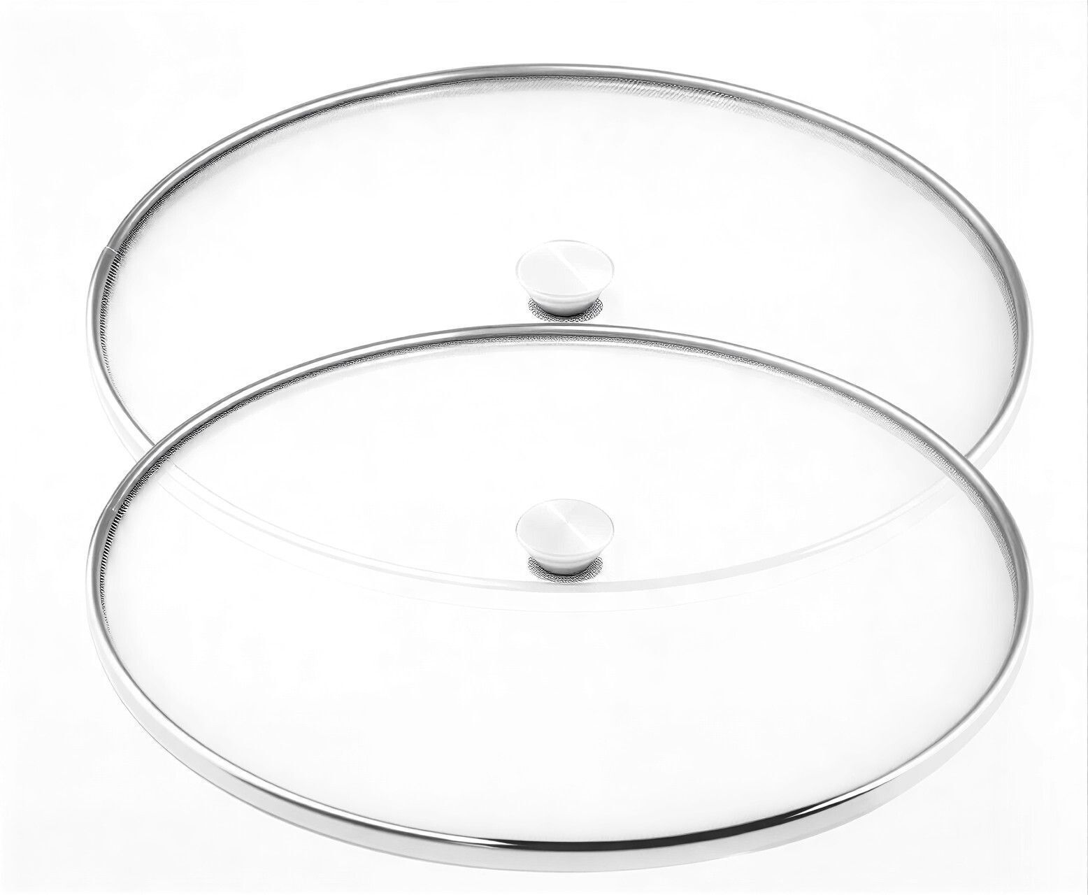 Stainless Steel Food Cover Milk Cover Net Lids Jali Multipurpose 8 inch Lid Set, Pack of 2-image-32