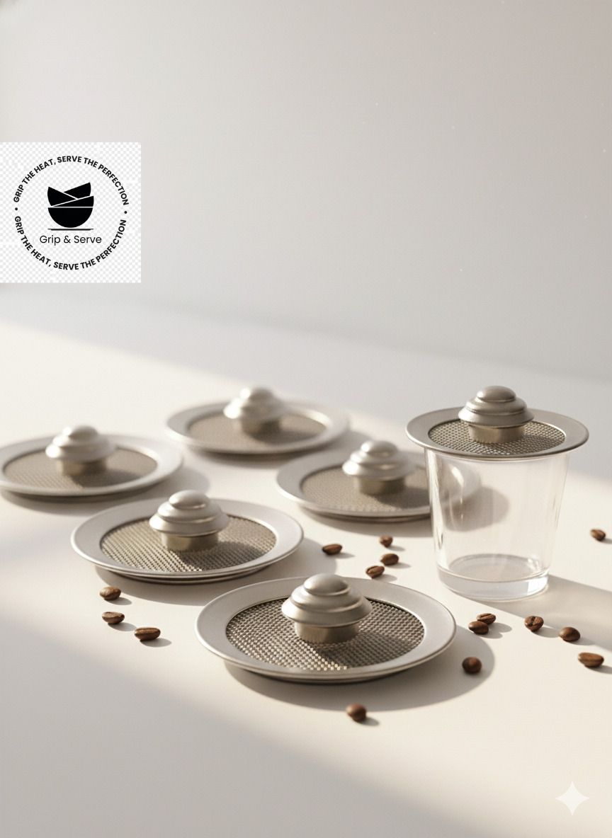 Stainless Steel Small Net Lid Set 3.6 inch Lid Set, Pack of 6-image-0
