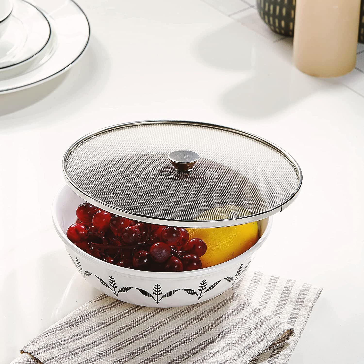 ffront Stainless Steel Net Cover (7 Inches) for Pots, Pans, Kadhai & Bowls (1 Pc) 7 inch Lid, Pack of 1-picture-22