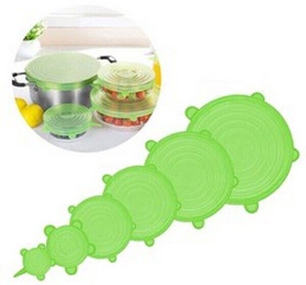 Microwave Safe Silicone Stretch Lids Flexible Covers for Utensils, Bowls K4 2.6 inch, 3.8 inch, 4.5 inch, 5.7 inch, 6.5 inch, 8.3 inch Lid Set, Pack of 6-image-15
