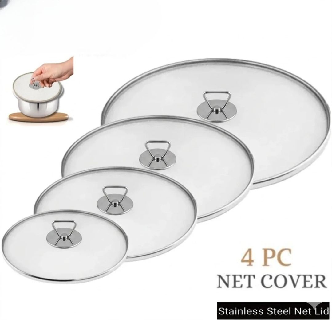 Steel Jali Multipurpose Net Lid 6 inch, 7 inch, 8 inch, 9 inch Lid Set, Pack of 4-image-32