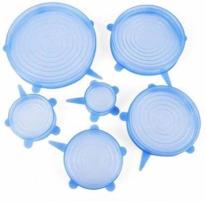 ablue clipper Silicone Stretch Lids Flexible Covers for Rectangle, Round, Square 5 inch Lid Set, Pack of 6-picture-5