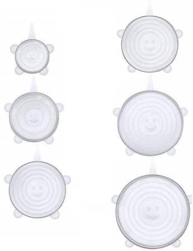 Stretchable Airtight Silicone Food Storage Covers 2.6 inch, 3.8 inch, 4.5 inch, 5.7 inch, 6.5 inch, 8.3 inch Lid Set, Pack of 6-image-22