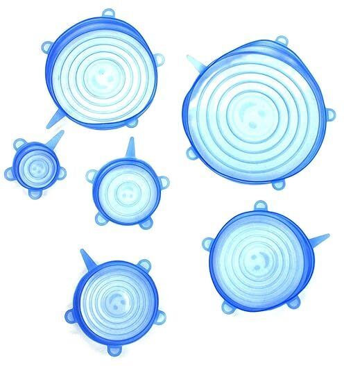 cavira Silicone Stretch Lids, Multi Size Reusable Silicone Lids Food And Bowl Covers 8.26 inch Lid, Pack of 6-picture-40