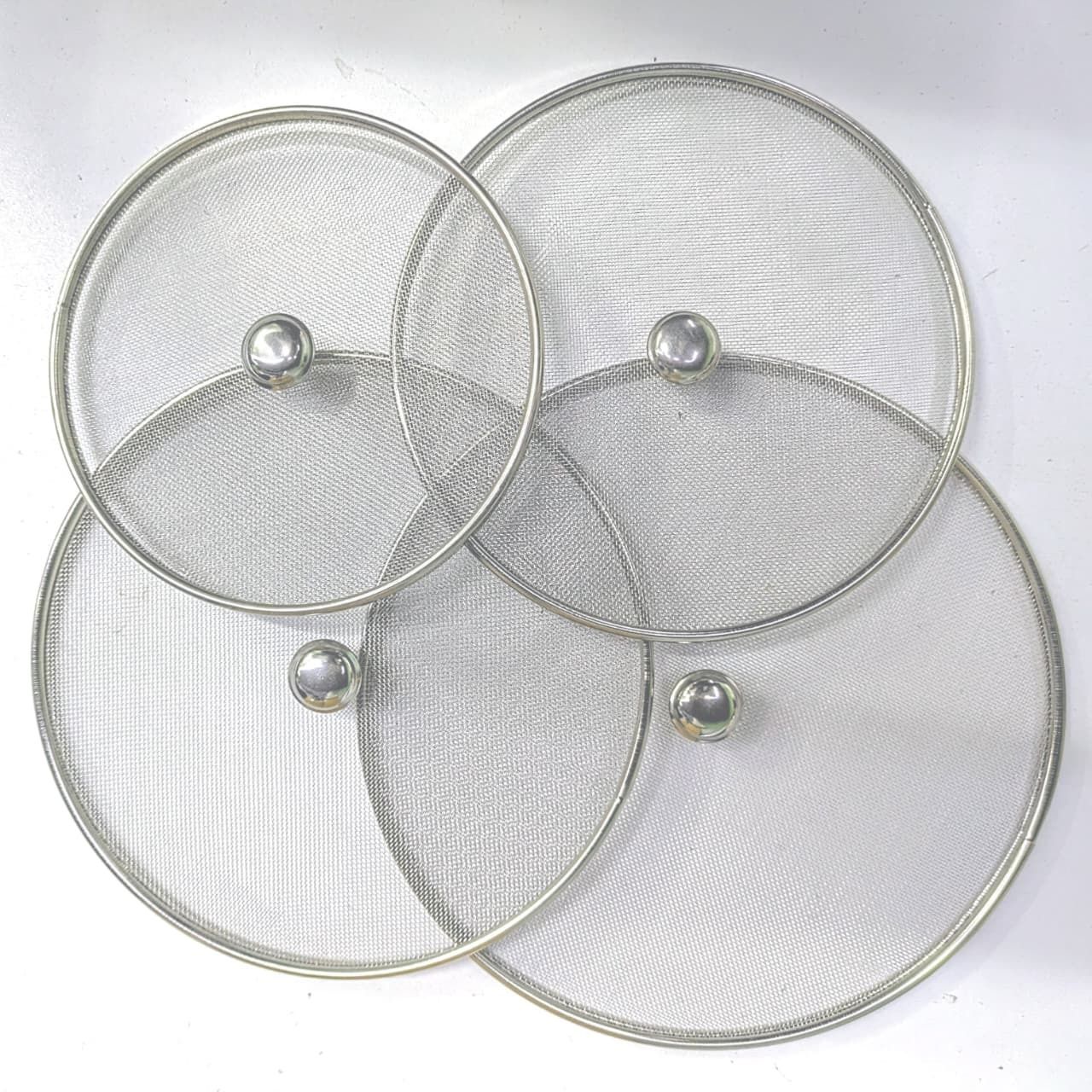 Stainless Steel Food Cover Milk Cover Net Lids Jali 7 inch, 8 inch, 9 inch, 10 inch Lid, Pack of 4-image-32