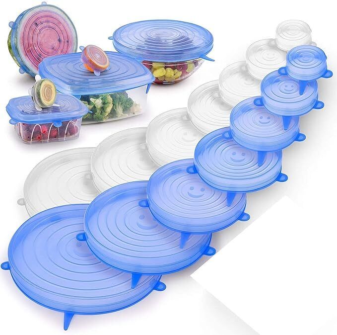 surinka ilicone Lid Set, Silicon lKids for containers, Silicon Stretchable 2.8 inch, 3.7 inch, 4.5 inch, 5.7 inch, 6.5 inch, 8.3 inch Lid Set, Pack of 6-picture-20