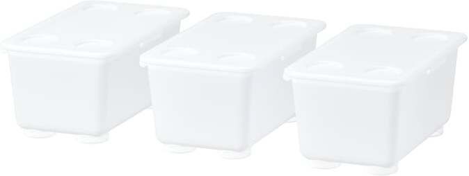 ikea GLIS Box with lid, transparent, 17x10 cm (6 ¾x4 ") 12 inch Lid Set, Pack of 3-picture-46