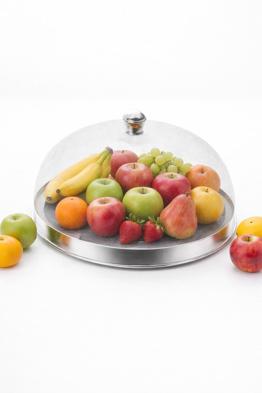 11 Inch Mesh Guard Stainless Steel Food Cover Dome | Silver 11 inch Lid, Pack of 1-image-23