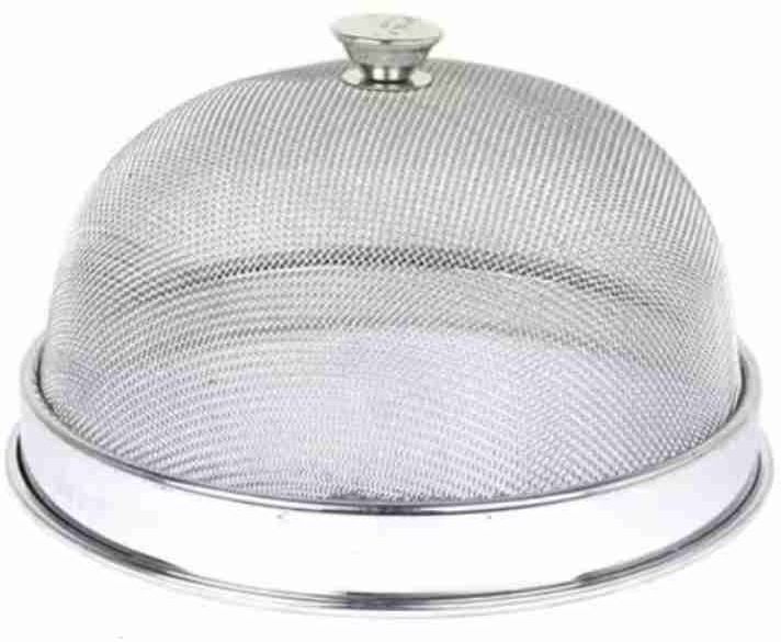Stainless Steel Silver Net Dish Cover Multipurpose Mesh Dome Food Cover 8 inch Lid, Pack of 1-image-7