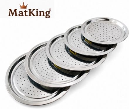 matking Stainless Steel Filter Plate Set of 5 Food Grade Kitchen Strainer Steamer 13 inch Lid Set, Pack of 5-picture-15